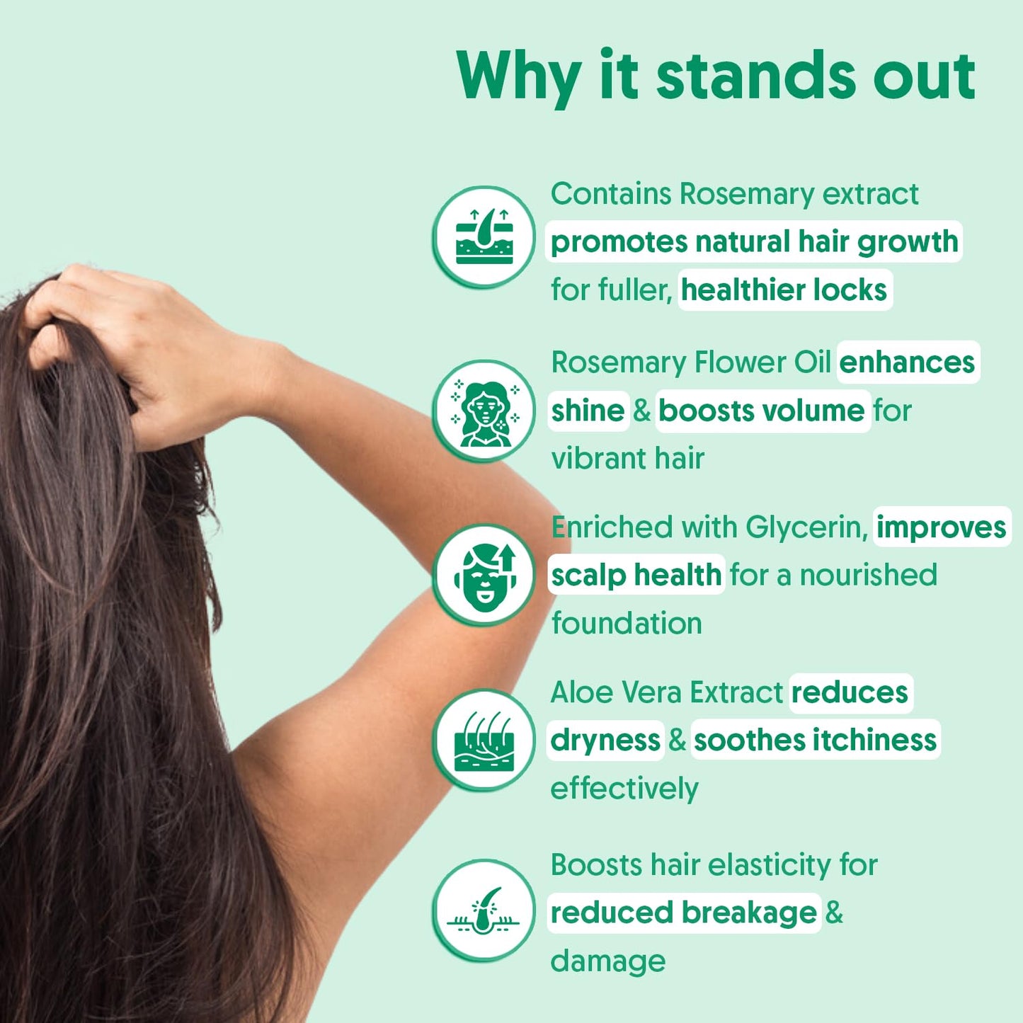 Rosemary Water Hair Spray For Hair Growth - Reducing Hair Fall, Strengthens Hair & Breakage - Promotes Healthy Follicles and Thicker Hair - For Men & Women - Fragrance Free -100 ml