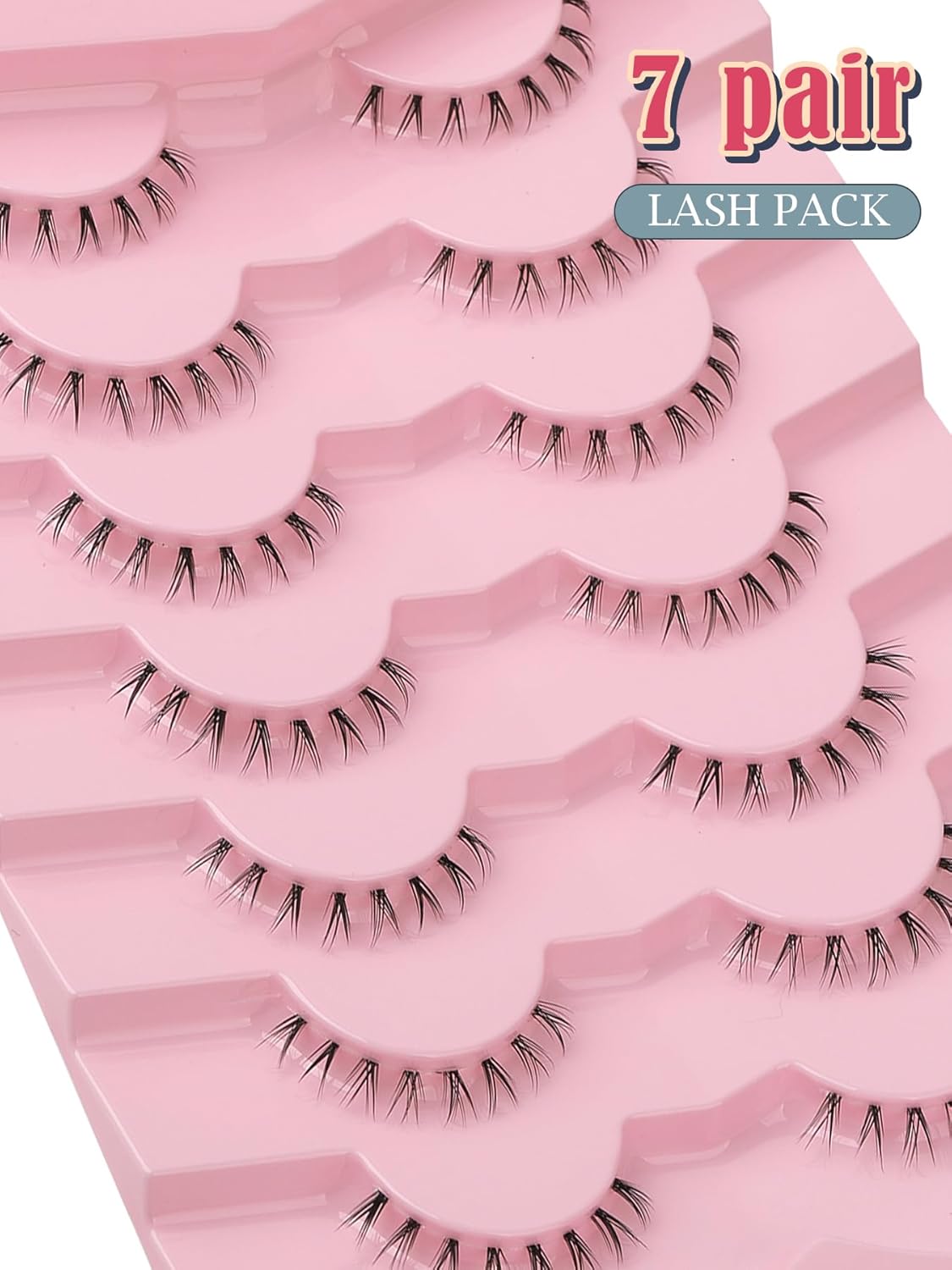 Lashes Natural Bottom Lashes 9mm Lower Strip Lashes Extention False Eyelashes Natural Look Wispy Bottom Eyelashes Fake Lashes Pack 7 Pairs