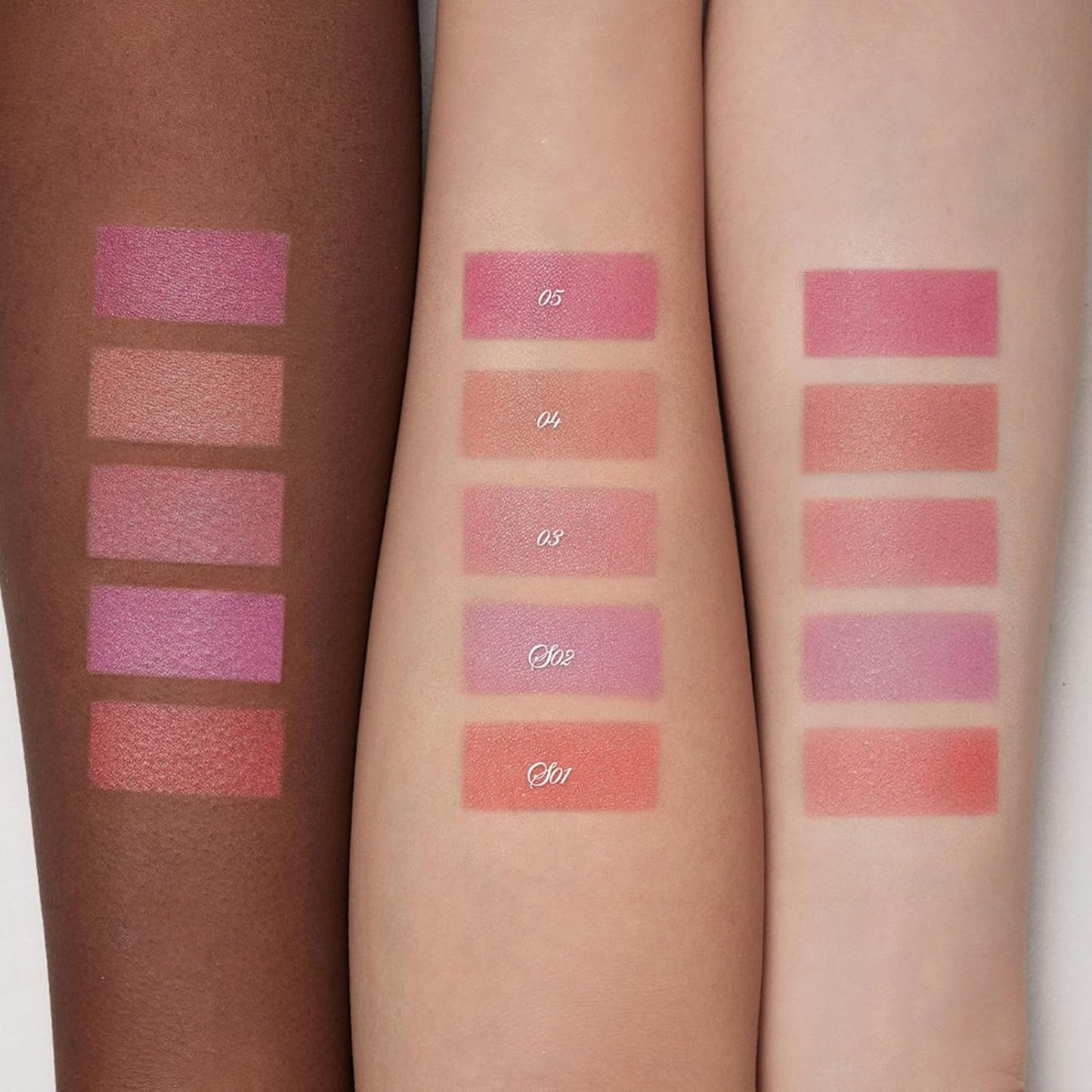 Flower Knows Shell's Jewel Silk Satin Blush,Powder Blush for Cheeks,Smooth Blendable Face makeup,Long-lasting Hydrating Formula,Pink Peach Glow(03 Coral Seashell)