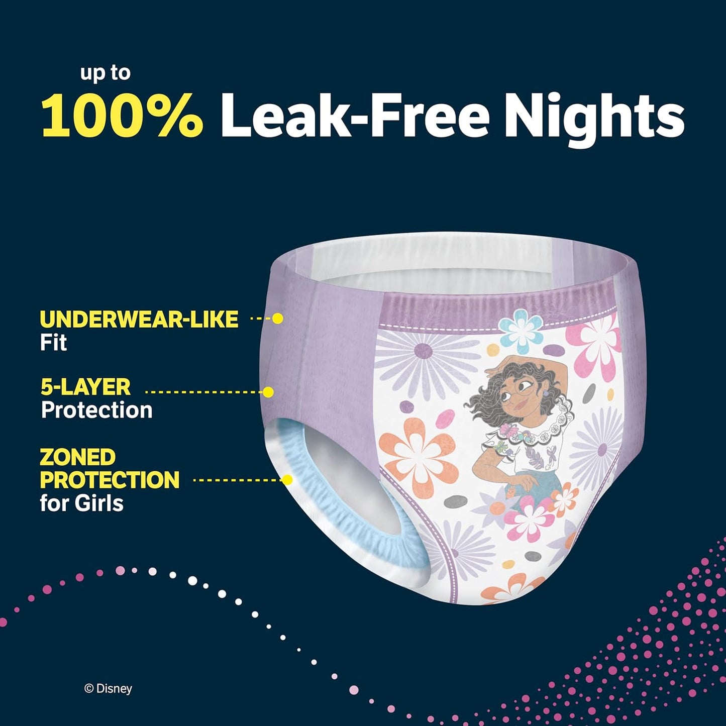 Goodnites Girls' Bedwetting Underwear, Size S/M (43-68 lbs), 76 Ct (2 Packs of 38), Packaging May Vary