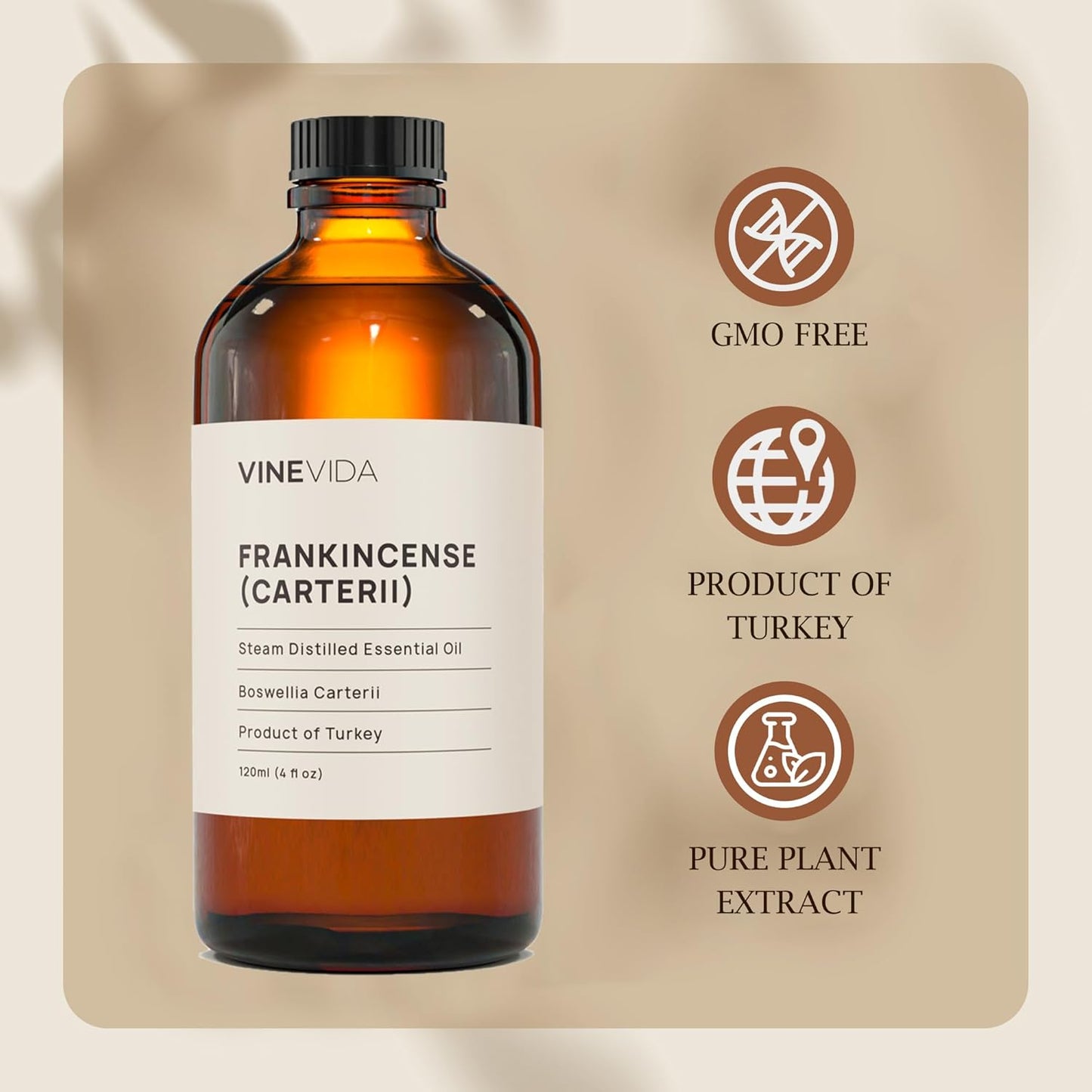 VINEVIDA Frankincense Essential Oil - Undiluted, 10 mL - DIY Candle Scents, Safe for Soap Making