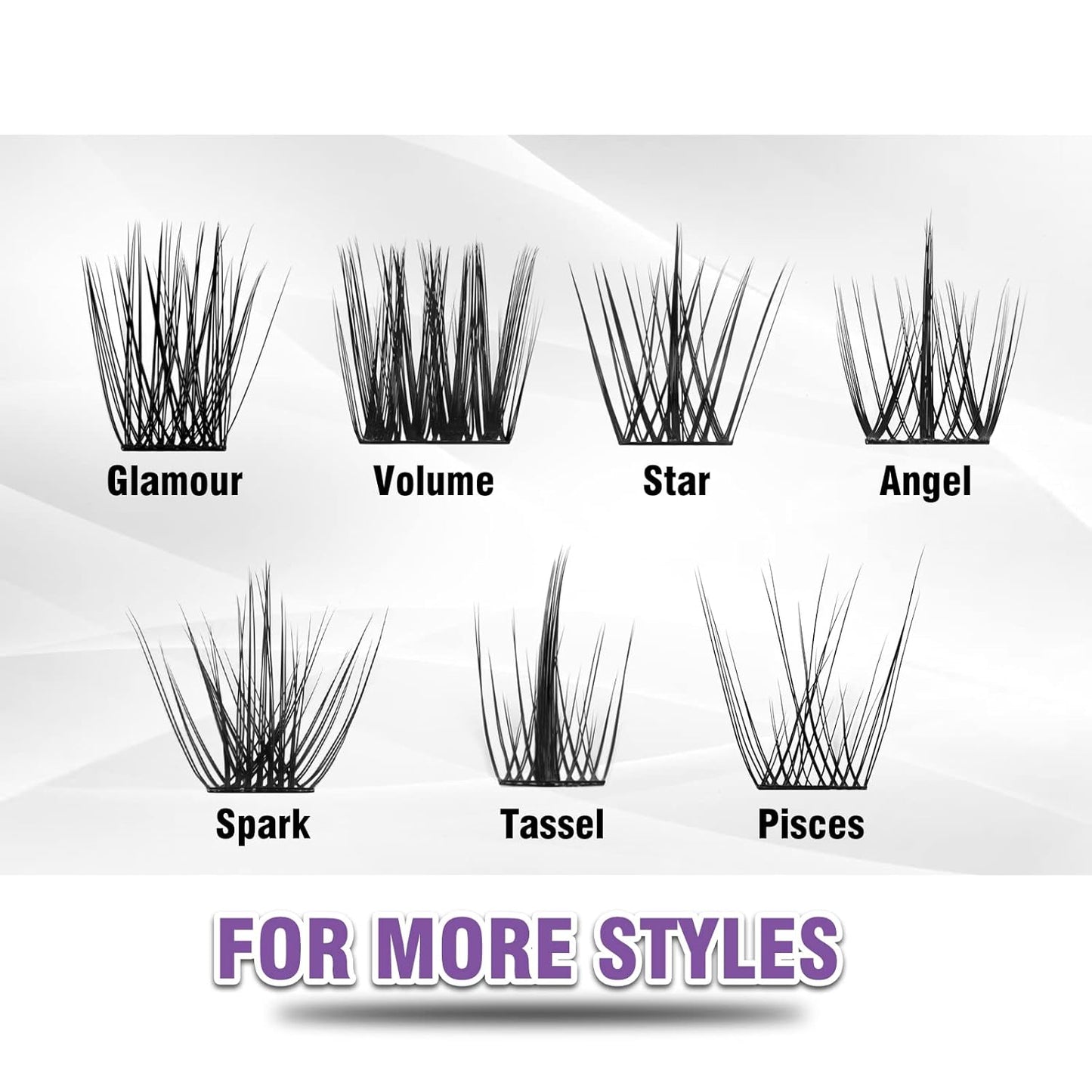 Lash Clusters 120 Clusters DIY Eyelash Extension Natural Look Lightweight Comfortable Handmade Reusable Individual Lashes False Eyelashes DIY at Home (Glamour-10mm)