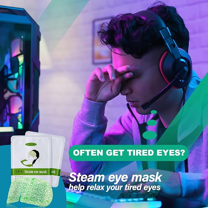 ProCIV Hot Sleep Eye Mask for Puffy Eyes Mask 4 PCS Unscent