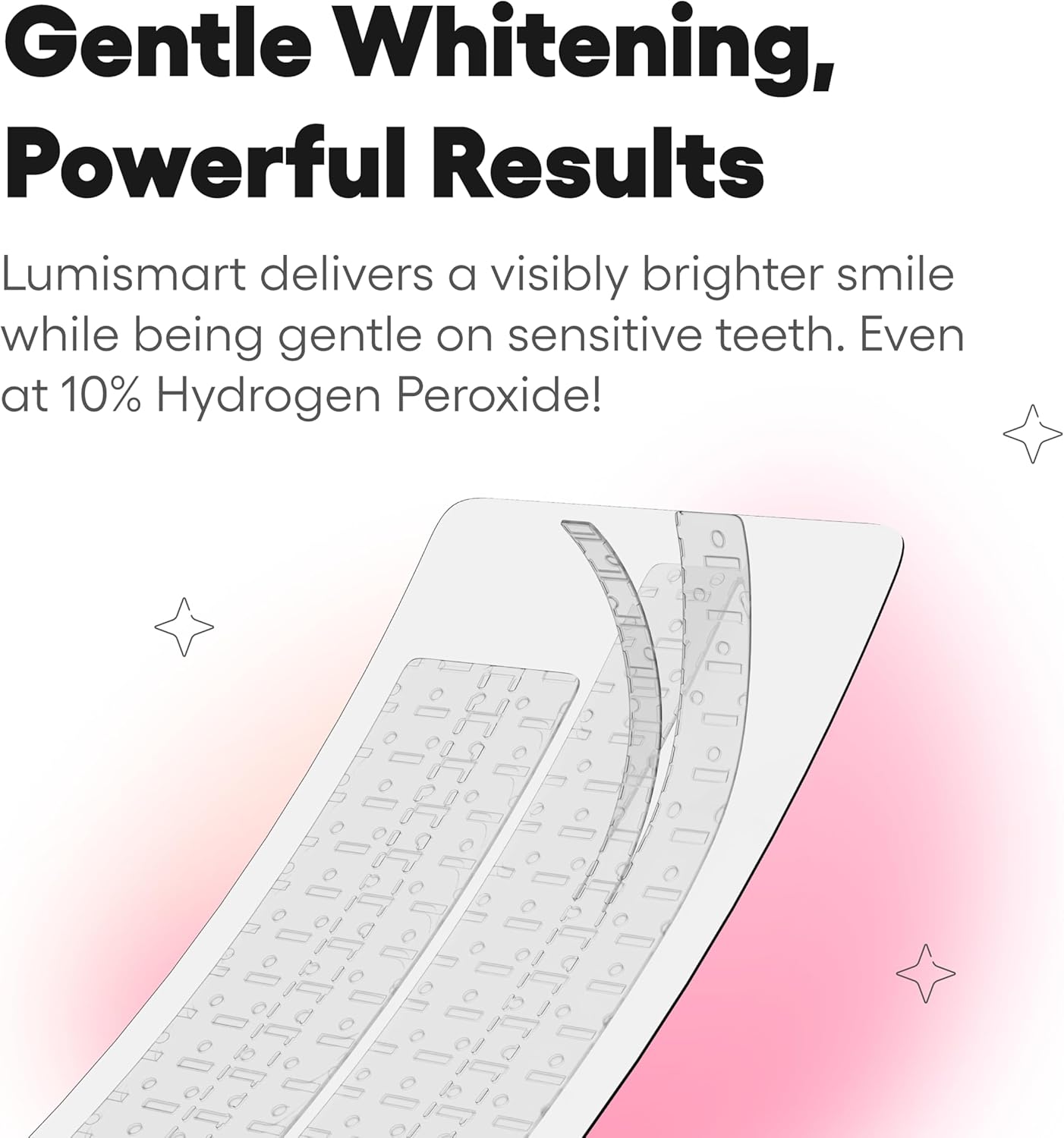 Something Nice Lumismart Whitening Strips - Dentist-Designed, Enamel Safe, up to 42 Treatments with Smart Adjust - Teeth Whitening Strips in Watermelon for Sensitive Teeth