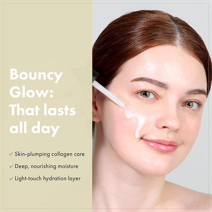 Real Collagen Face Serum, Hydrating & Firming Serum with hydrolyzed collagen, Hyaluronic Acid, Plumps, Sagging Skin, Reduces Fine Lines and Wrinkles, Korean Skincare, 33ml / 1.11 fl. oz.