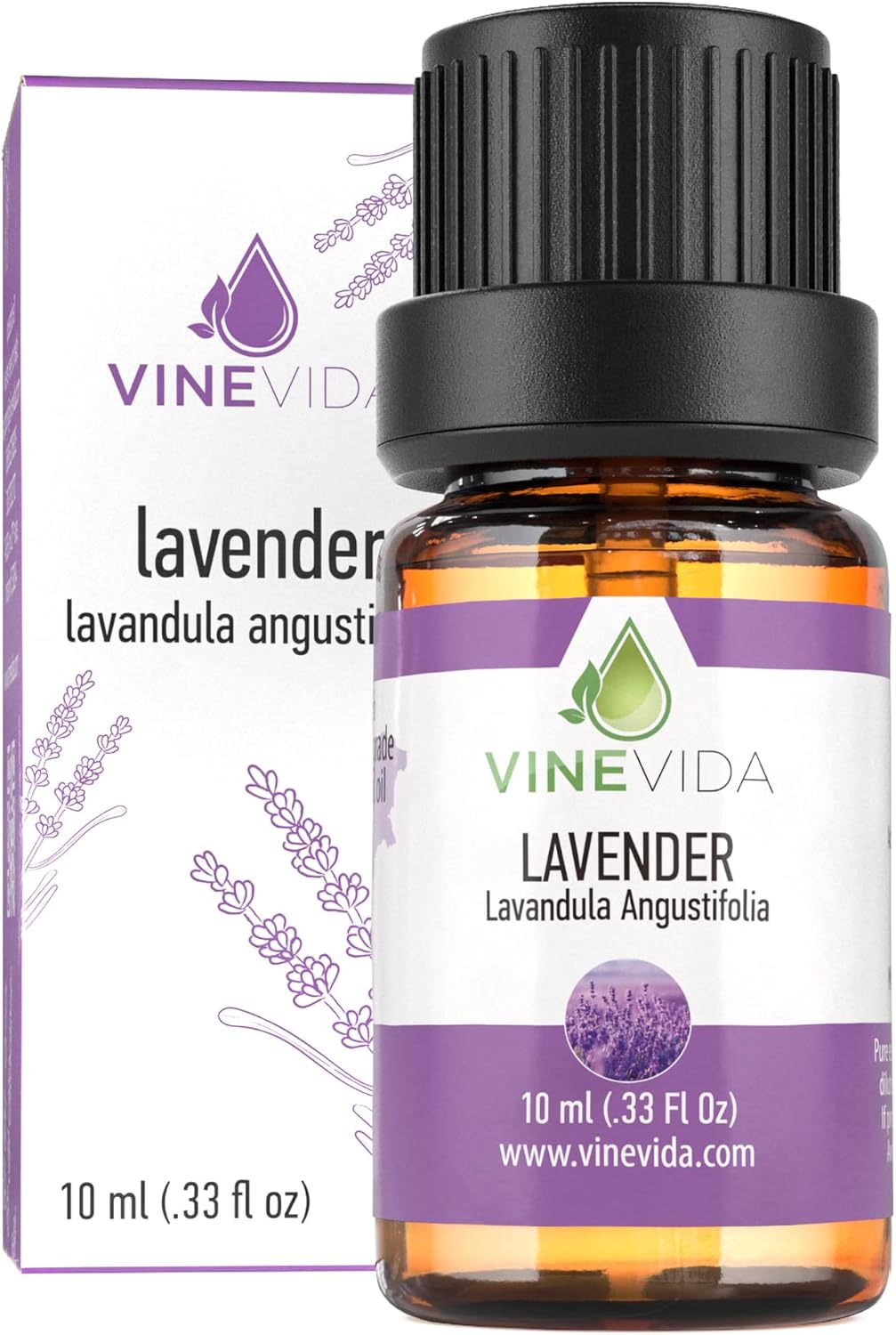VINEVIDA Lavender Essential Oil - Undiluted, 10 mL - DIY Candle Scents, Safe for Skin
