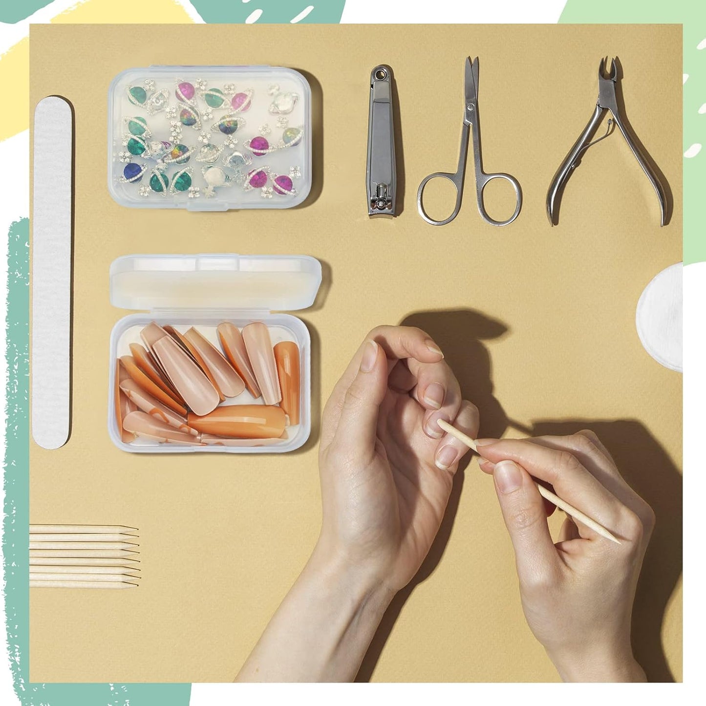 ISKYBOB 6 Packs Rectangle Small Clear Plastic Storage Containers Box Case with Hinged Lid Crafts Organizer for Crayons, Bobby Pin, Beads (2.6 x 1.8in)