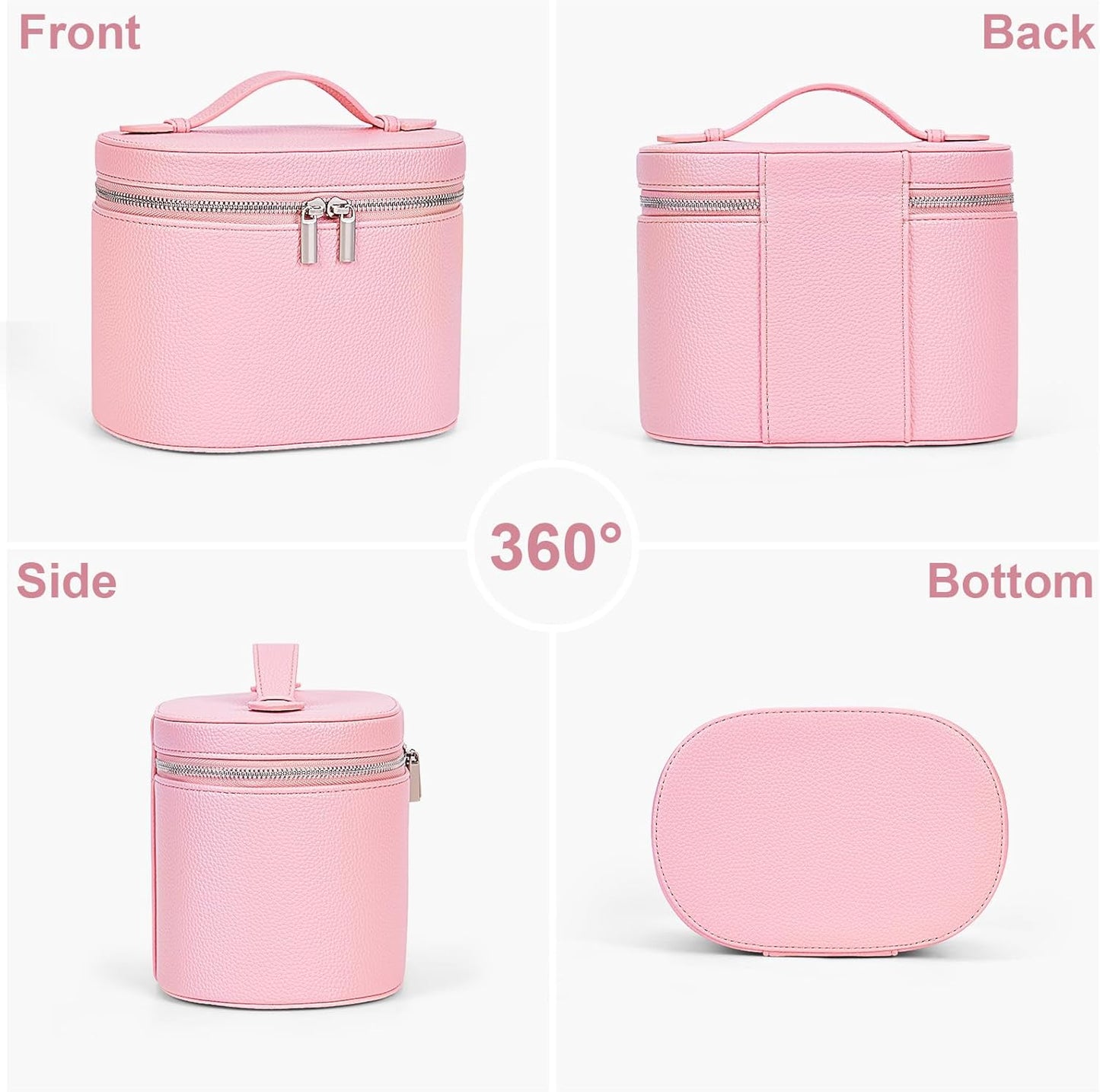YFGBCX Makeup Bag Vanity Case with Removable Divider Travel Toiletry Bag Portable Cosmetic Bag Makeup Organizer Case