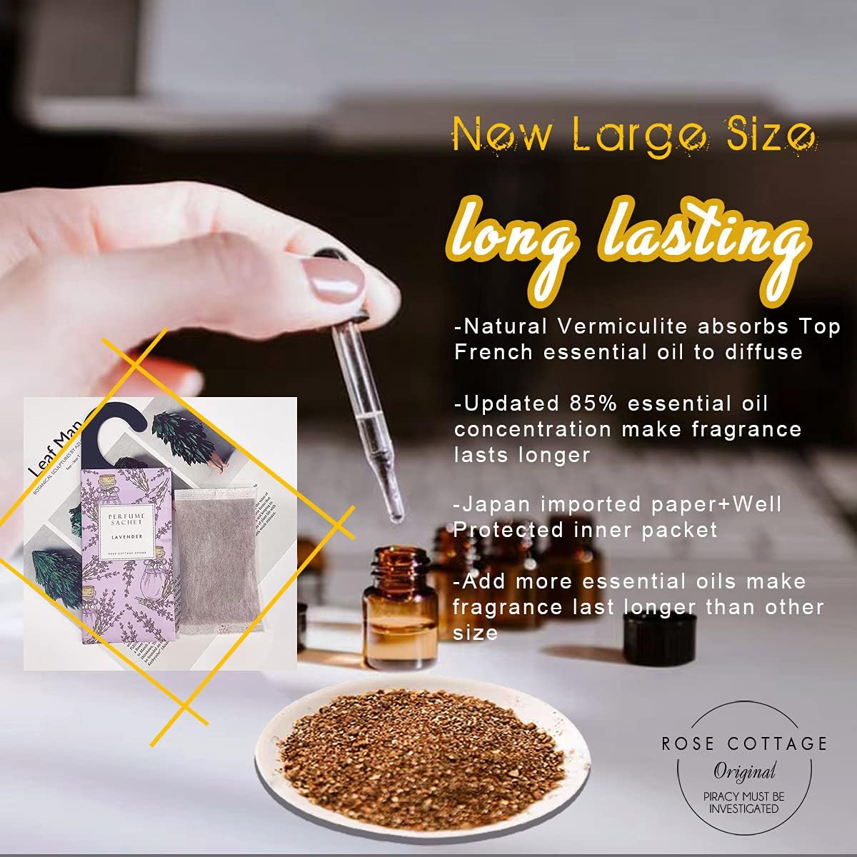 Large 12 Packs Lavender Hanging Closet Deodorizer Air Freshener Long Lasting Scented Sachets Smell Goods for House