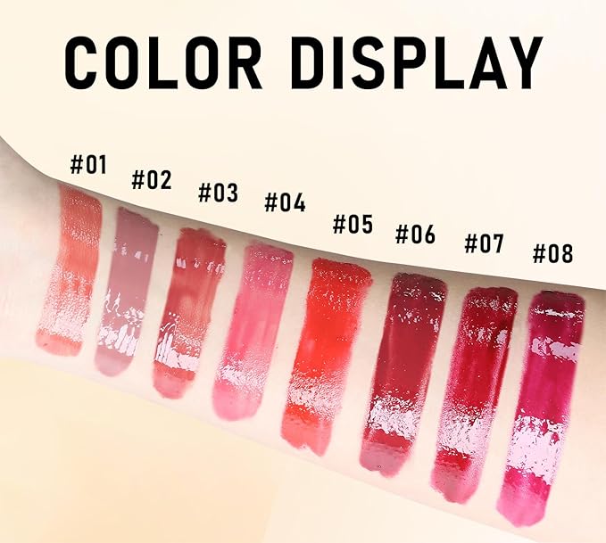 Lip Balm Click Slick, Honey Melting Lip Glow Oil, Moisturizing and Long-lasting Lip Plumper, Non Sticky Lipstick with Coconut Oil (05 Strawberry)