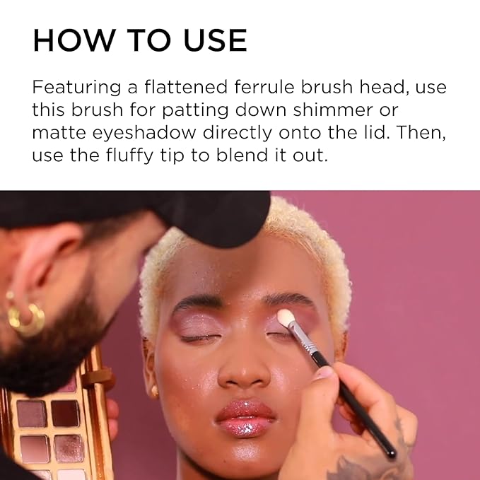 Sigma Beauty Professional E25 Max Eyeshadow Blending Brush – Professional Eyeshadow Brush for Seamless Eyeshadow Blending, Softens Dramatic Edges & Harsh Lines for a Well Blended Effect (1 Brush)