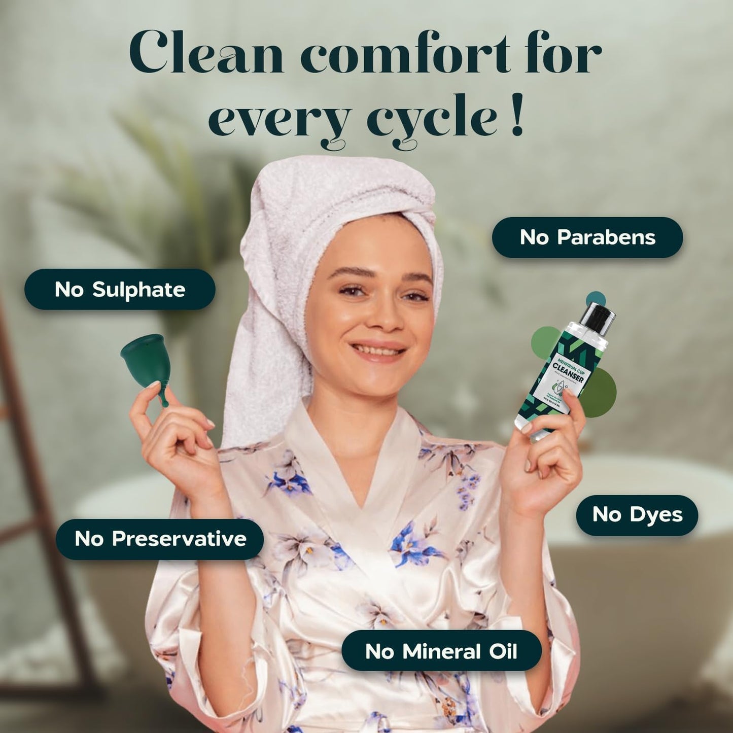 SHORDY Menstrual Cup Beginners Kit, Menstrual Cup PH Balanced Gel Cleaner Wash, Collapsible Sterilizer Cup and Silicone Period Cups (Small & Large), an Alternative to Tampons, Pads and Disc for Women