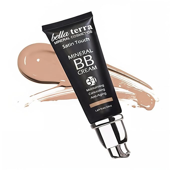 Bellaterra Cosmetics BB Cream - Tinted Moisturizer, Mineral Foundation Makeup, Light 102 | Skin Perfector, 1.69 oz