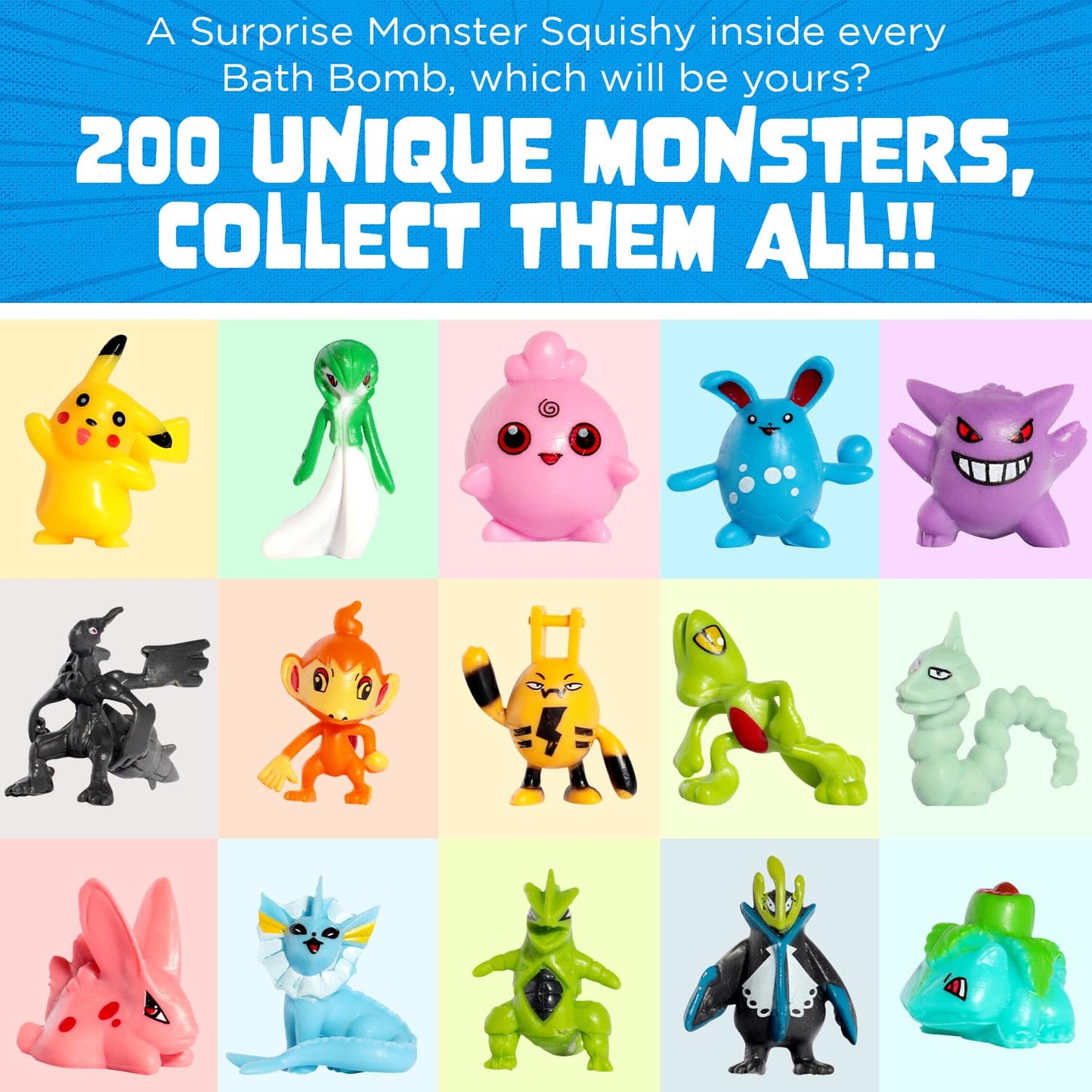 Monster Bath Bomb for Kids with Surprise Toys Inside (Gift Set) - Large Bubble Bath Bombs for Boys & Girls - Skin-Safe, Made in USA, Birthday Gift & Boo Basket Stuffer by Two Sisters