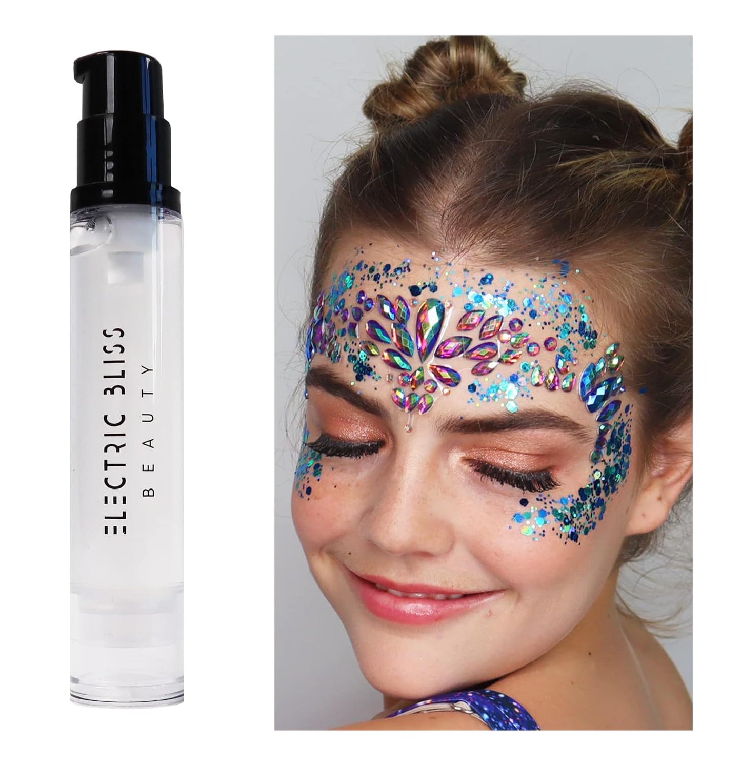 10 ML Quick Dry - Cosmetic Glitter Glue - Electric Bliss Beauty - Face & Body Chunky Glitter Glue Adhesive Body Cosmetic Makeup