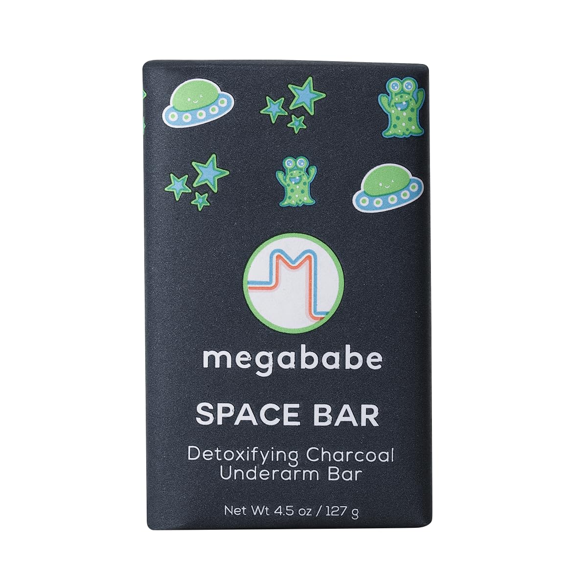 Megababe Underarm Bar Soap - Space Bar | With Detoxifying Charcoal for Odor Control | 4.5 oz