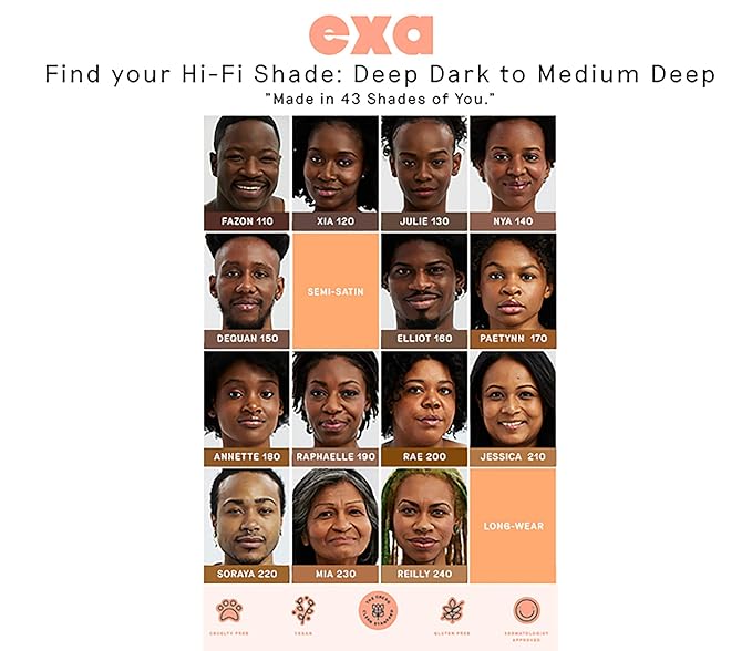 Exa Beauty - Natural High Fidelity Foundation | Clean, Vegan, Cruelty-Free Makeup (Rebecca 270)