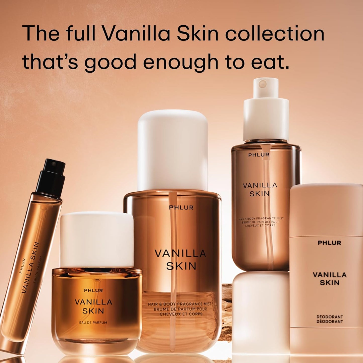 PHLUR Vanilla Skin Eau de Parfum - Full Size Perfume Spray Fragrance - Vanilla Perfume with Pink Pepper, Cashmere Wood & Sandalwood (50mL)