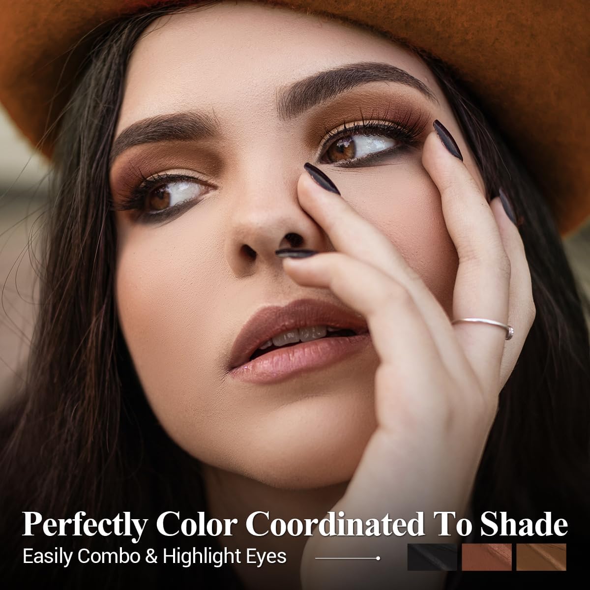 Brown Eyeshadow Stick Makeup 6PCS Set, Neutral Eyeshadow Palette Matte Cream Eye Shadow Eyeliner Brightener Pencil Crayon - BROWN CASHMERE