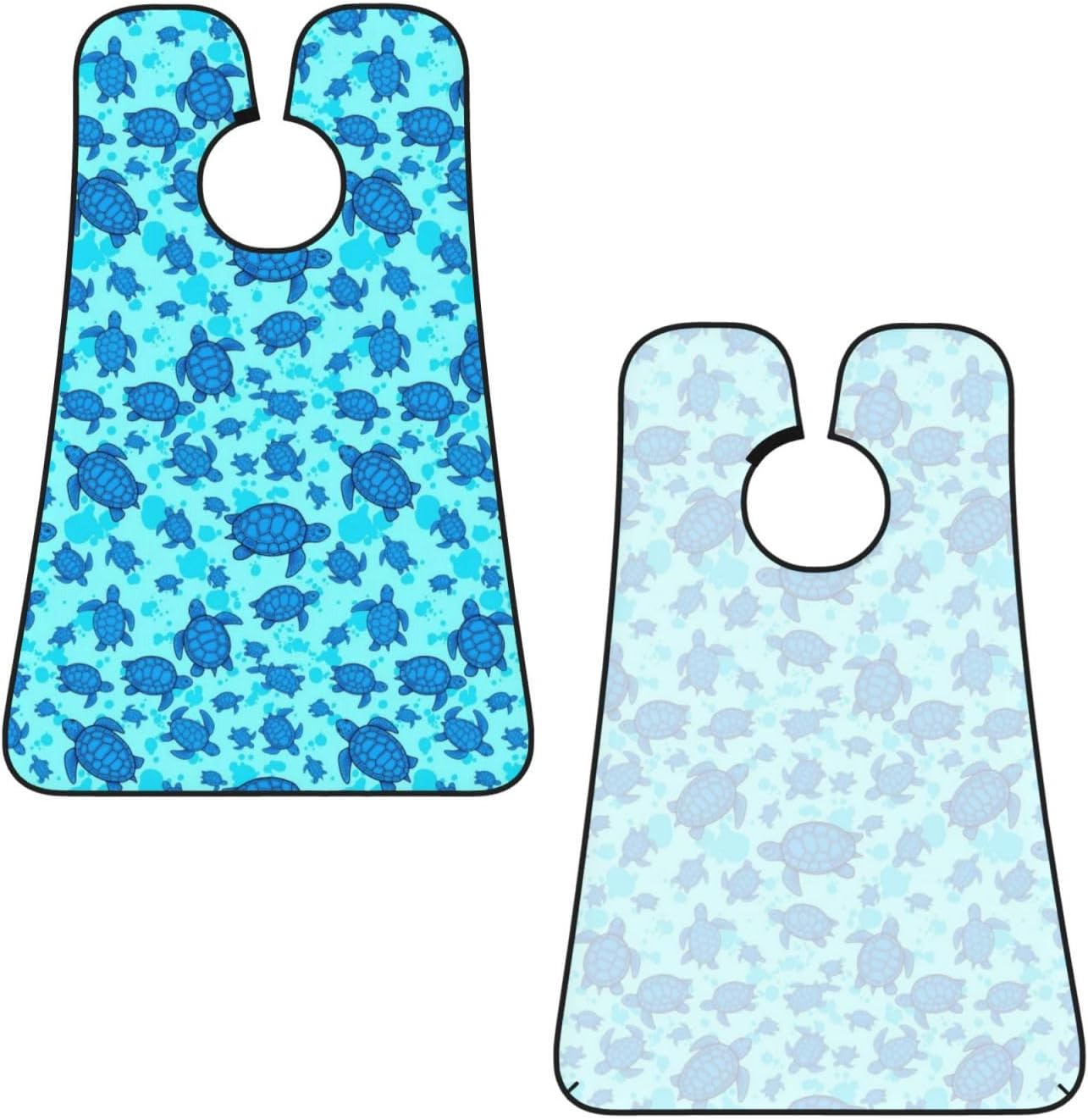 Beard Apron Hair Catcher, Ocean Animal Turquoise Blue Sea Turtles Shave Bib, Waterproof Non-Stick Shaving Bib, Trimming Grooming Tool for Dad Men Anniversary