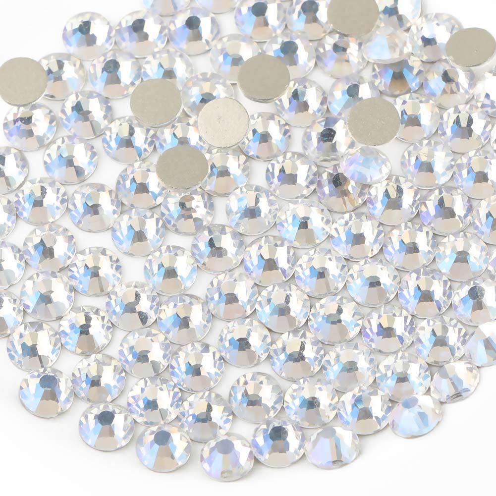 beadsland Flat Back Crystal Rhinestones Round Gems, Blue Moonlight (2.7-2.8mm) SS10/1440pcs