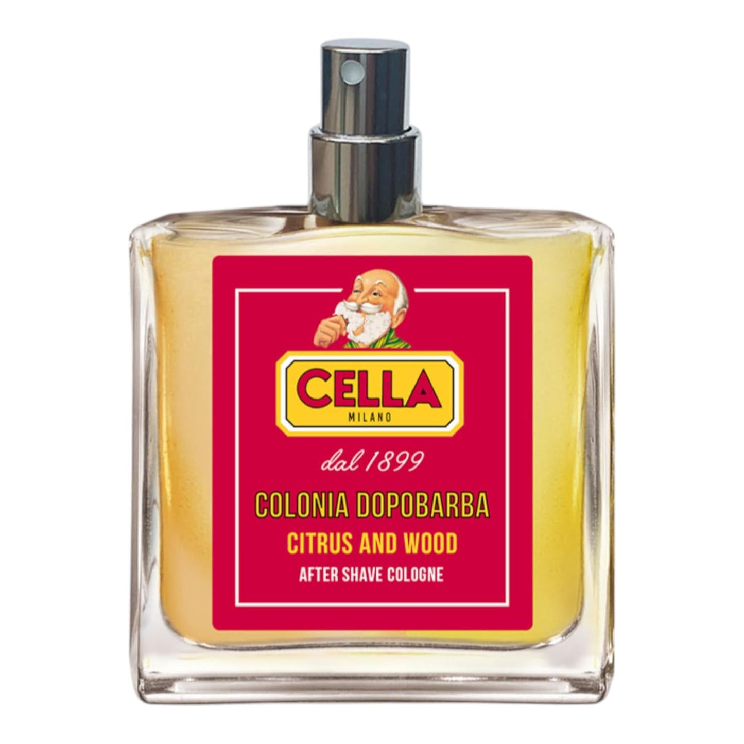 Cella Milano Aftershave Spray Cologne Citrus & Wood – Refreshing Italian After Shave with Long-Lasting Fragrance – Invigorating Natural Scent – Post Shave Splash for Men – 100ml Glass Bottle