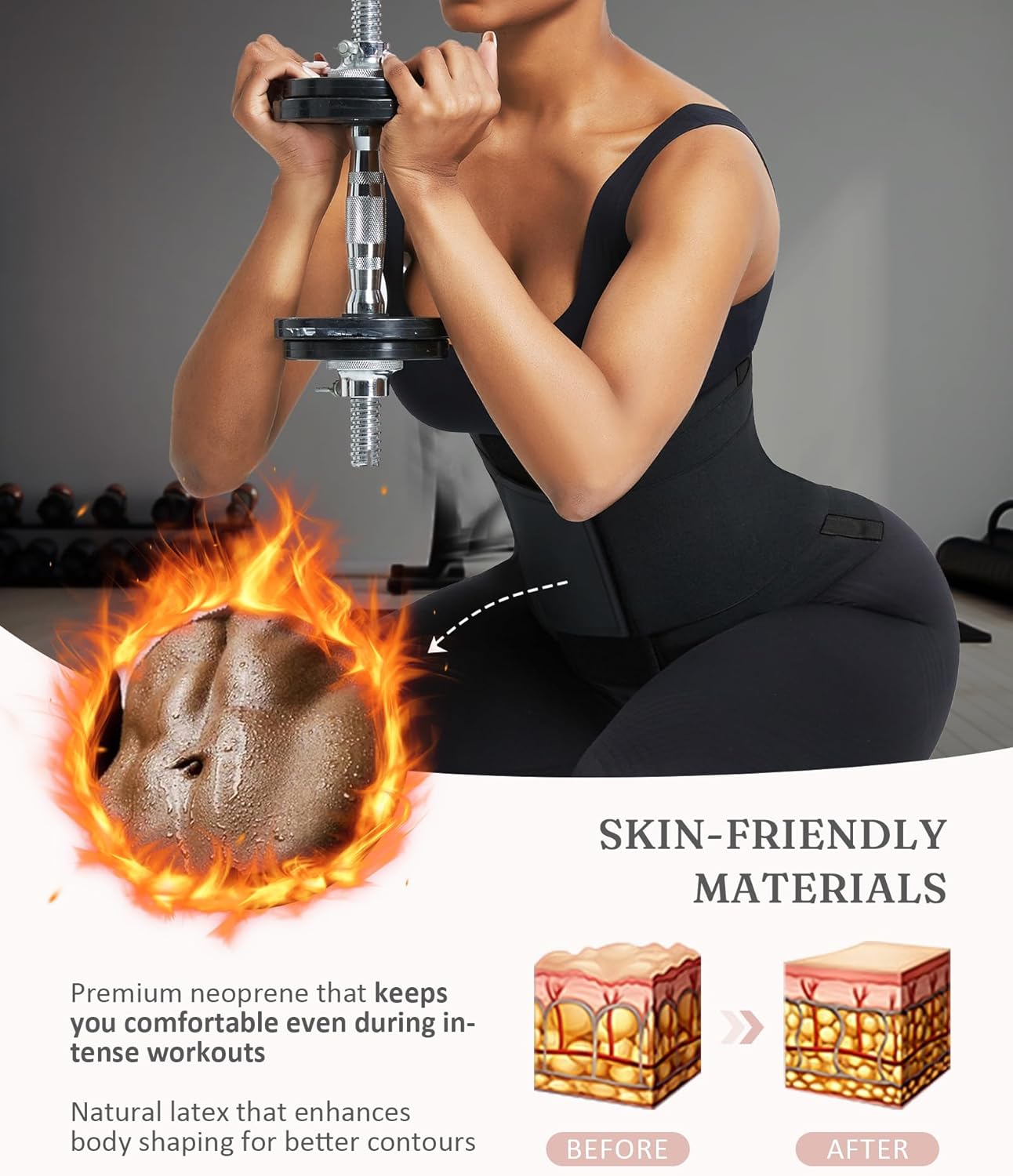 FeelinGirl Waist Trainer Long Torso Waist Cincher Trimmer Ab Belt Tummy Control Body Shaper Triple Wrap Women and Men