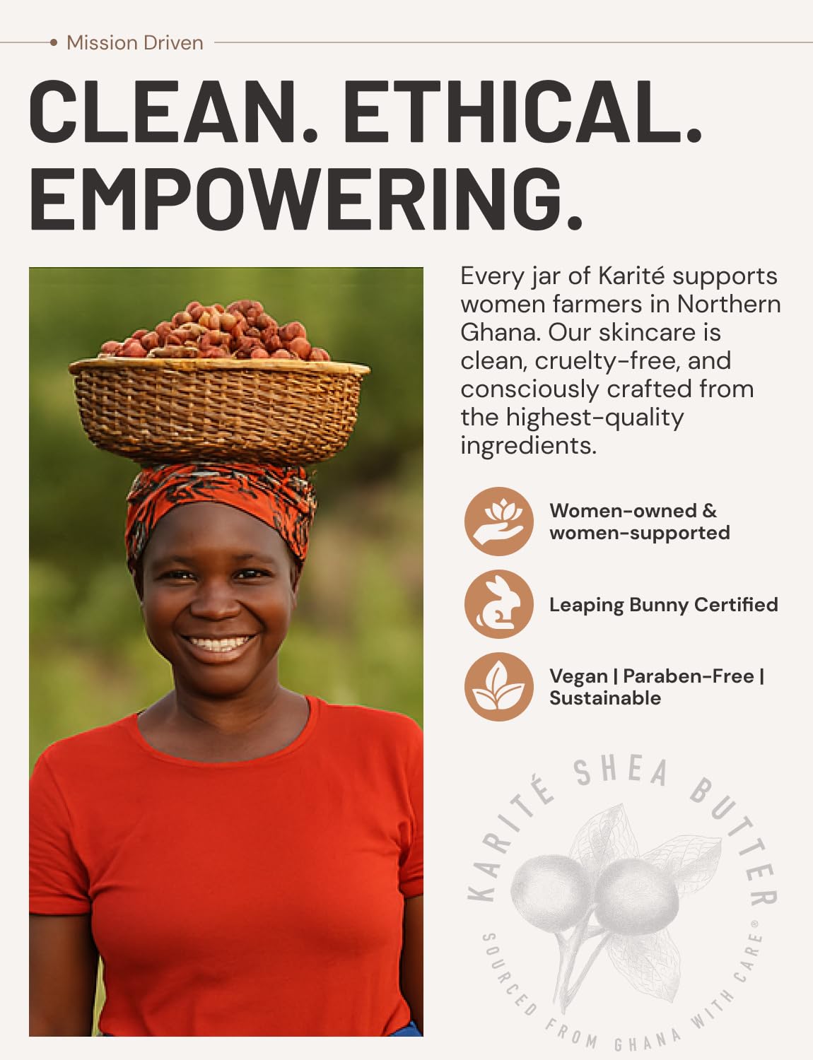 Karité Crème Corps Mini Shea Butter Body Cream | Hydrating Moisturizer for Dry & Sensitive Skin | Dermatologist-Formulated and Approved | Cruelty-free & Hypoallergenic for all Skin Types - 1.7fl oz