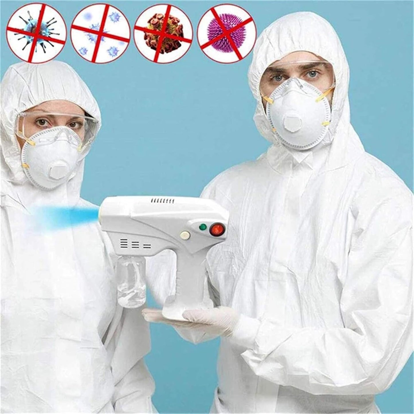 XSWL Portable Nano Steam Gun Hair Care Hydration Sprayer Hot Dyeing Care Blue Micro Mist Machine Spray Gun Hair Steamer Trigger