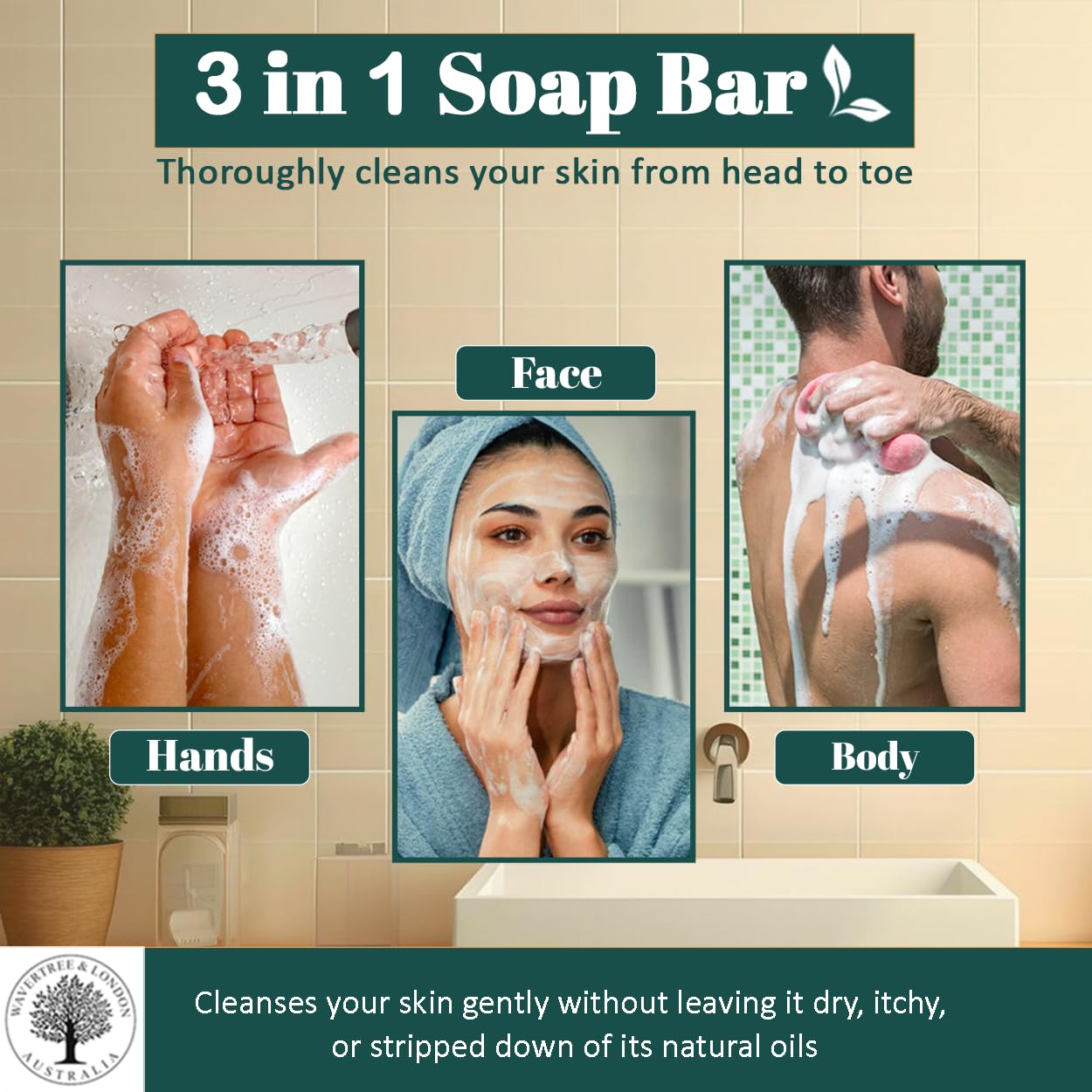 Wavertree & London White Orchid Scented Natural Soap (8 Bars), 7oz Moisturizing French Triple Milled Soap Bars enriched with shea butter - Pure Plant Oil Bath & Body Bars for All Skin Types