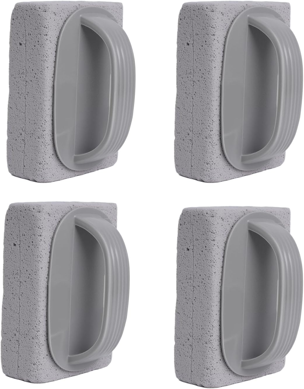 4Pcs Pumice Stone for Cleaning, Pumice Stones for Pool Tile Cleaning Pumice Stone Cleaner Brush with Handle, Pumice Cleaning Stones Scouring Stick Hard Water for Bathtubs Grills Swimming Pools