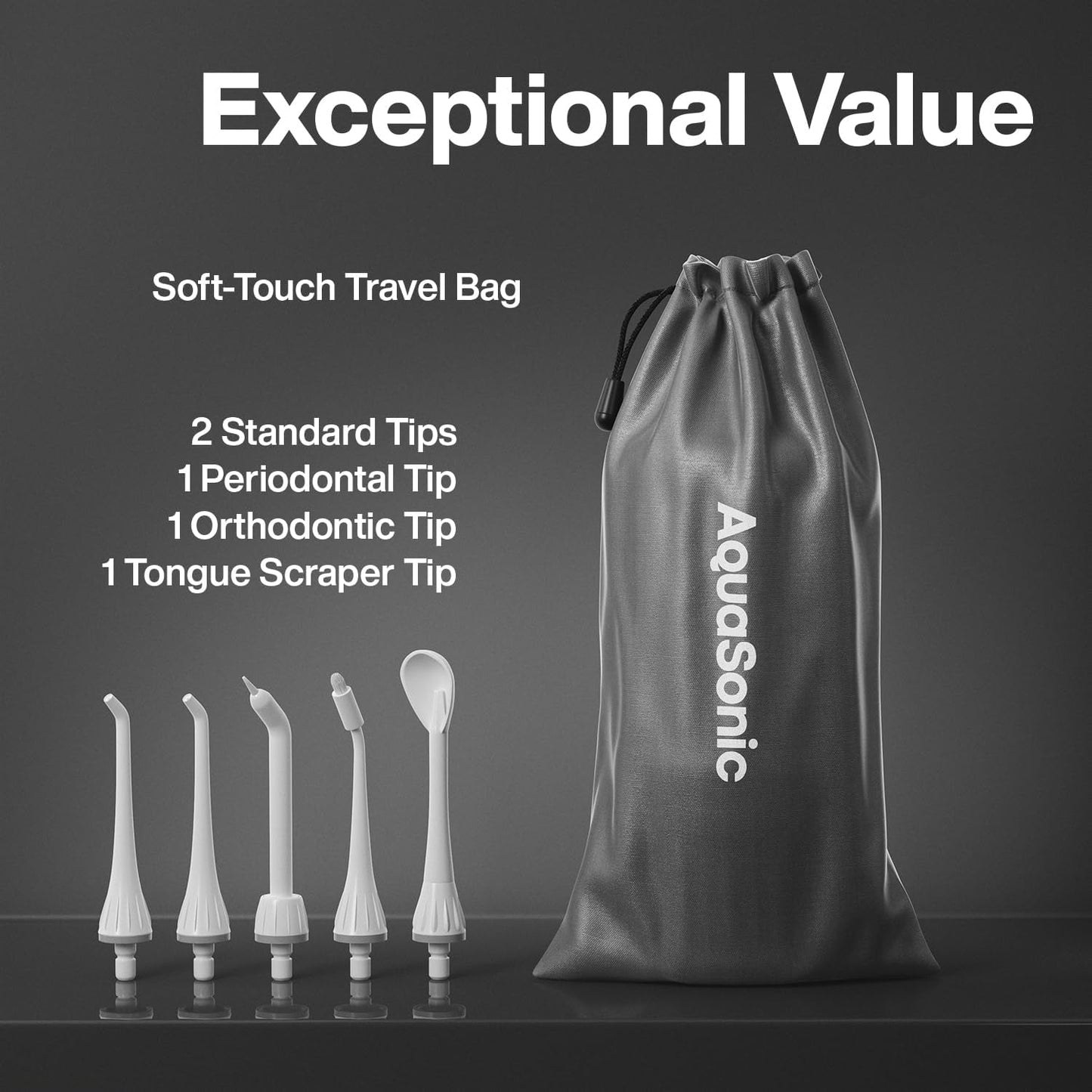 AquaSonic Water Flosser - Cordless Rechargeable Water Flossers for Teeth Cleaning - Waterproof Aqua Flosser, Portable Oral Irrigator for Dental Cleaning with 5 Jet Tips – Braces Home Travel