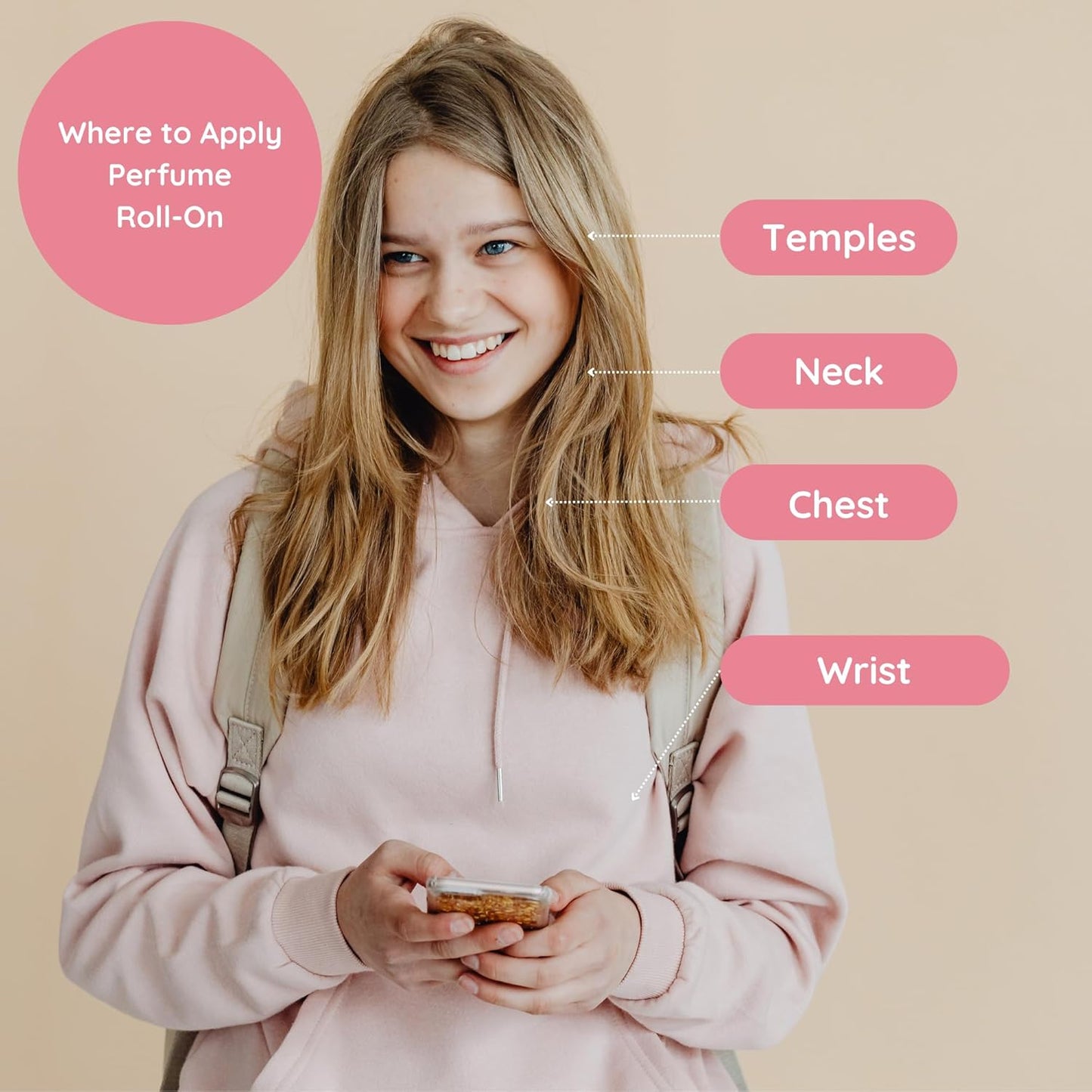 Baby Powder Pure Essential and Fragrance Oil Perfume Roll On with Pure Organic Jojoba Oil, Alcohol Free, Handmade in California