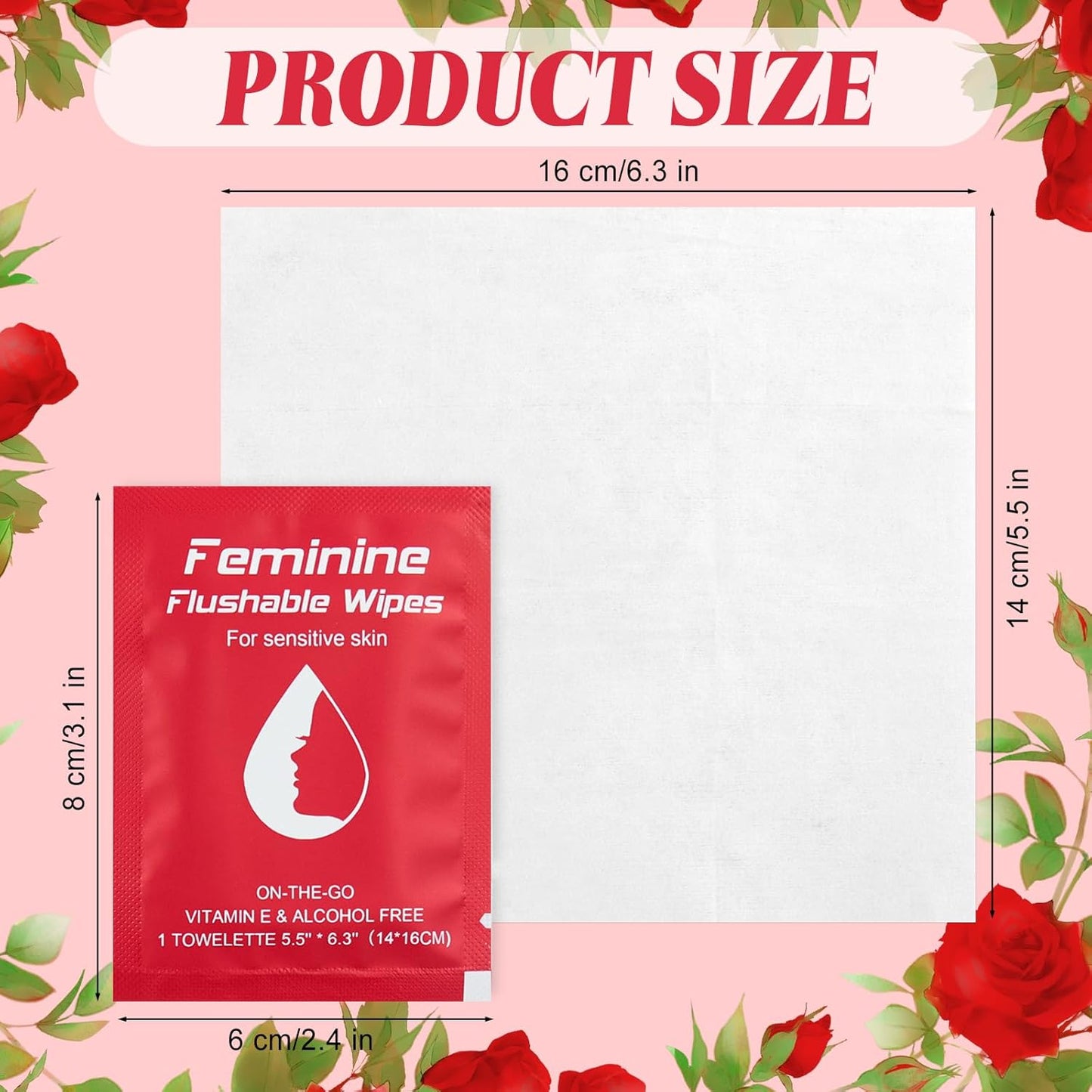 Feminine Wipes Individually Wrapped, Flushable Wipes Travel,Travel Wipes for Women,Feminine Care Wet Wipes Travel Size Vaginal Wipes for Adult, Girl and Homeless200