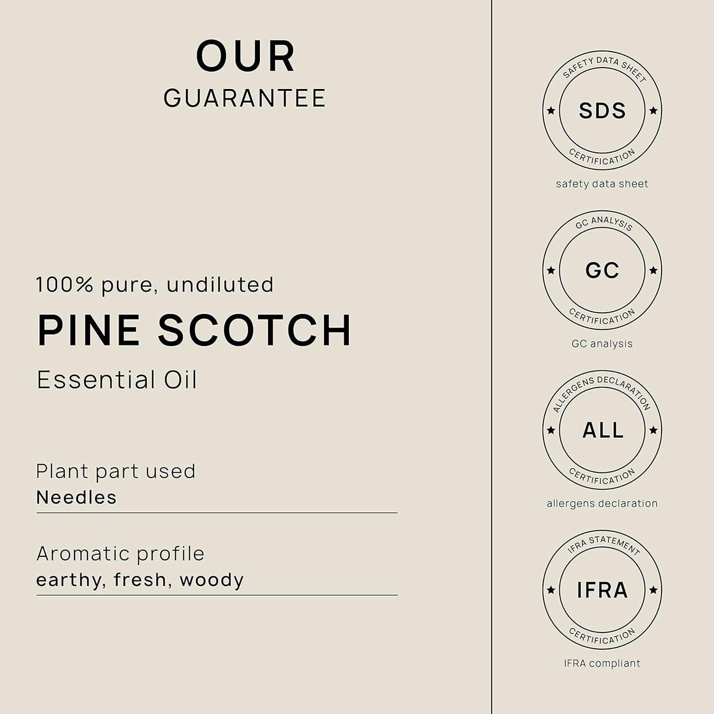 VINEVIDA Pine Scotch Essential Oil 10 mL - Undiluted Pine Scotch Oil 10 mL - DIY Candle Scents for Candlemaking - 10 mL Essential Oil for Soap Making Safe for Skin (4OZV-OBP-PIN-SCO-10ML)
