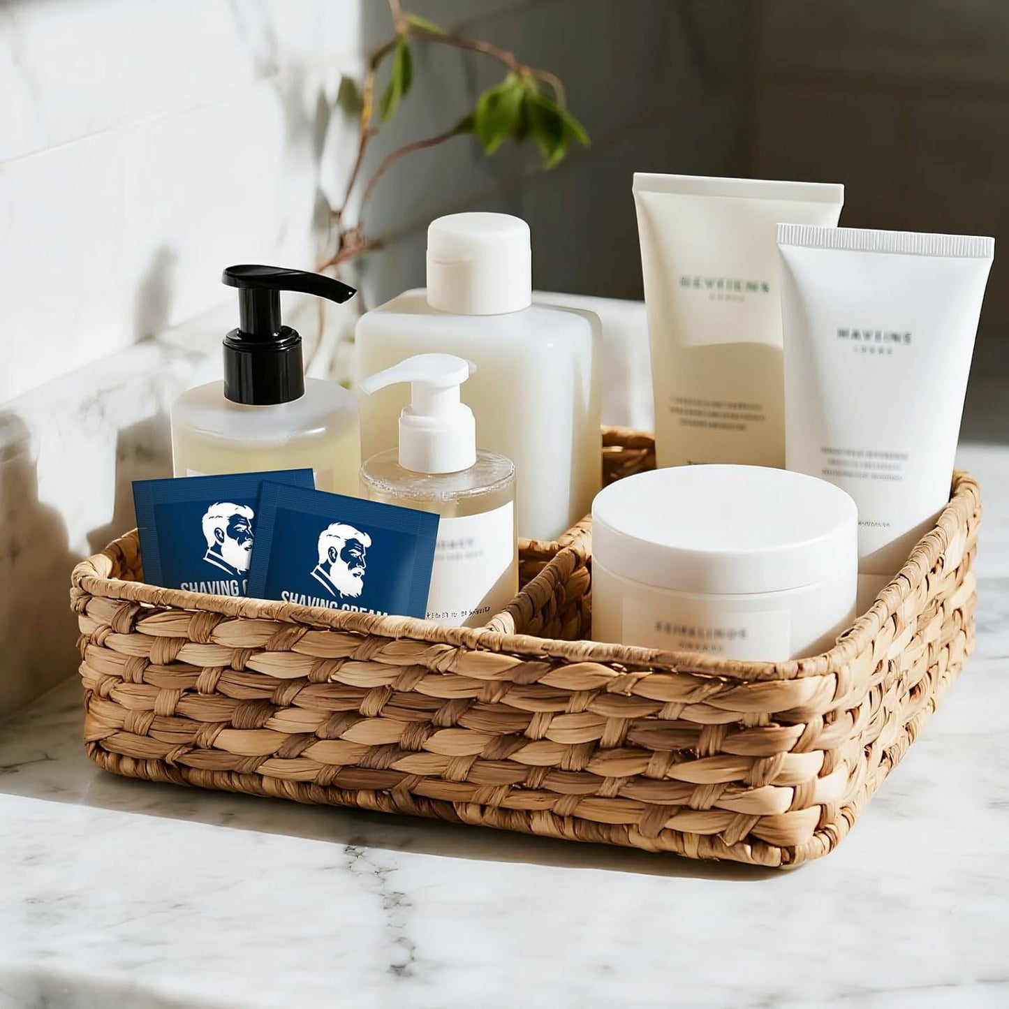 Shaving Cream Bulk Travel,8ml/0.28 oz Travel Shave Cream Disposable Shaving Cream in Bulk for Hotel Homeless （Jasmine，pack of 30)