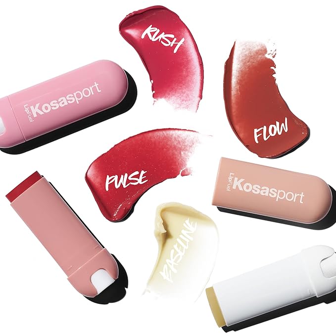 Kosas Lipfuel Hyaluronic Active Sport Lip Balm - Hydrates, Energizes and Protects - Natural Lip Treatment and Care (Flow)