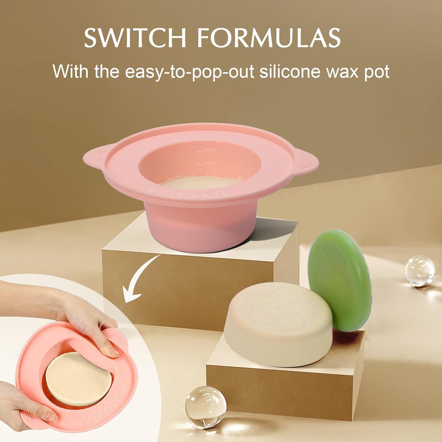 KOTAMU Waxing Kit Black Digital Wax Kit for Women Men Sensitive Skin Hard Waxing Pot for Eyebrow Face Leg Underarm Coarse Soft Hair Removal Professional Wax Warmer with 25 Accessories for Home Salon