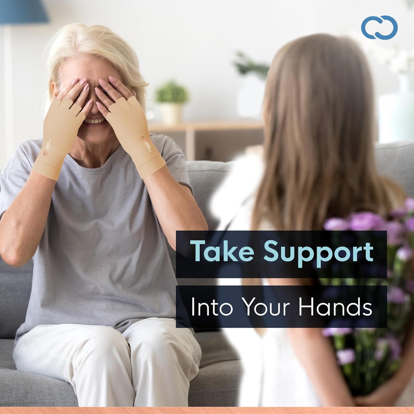 Copper Compression Arthritis Gloves | Fingerless Arthritis Carpal Tunnel Pain Relief for Men & Women | Hand Support Wrist Brace for Neuropathy, Rheumatoid, Tendonitis, Swelling, Crocheting Nude (S)