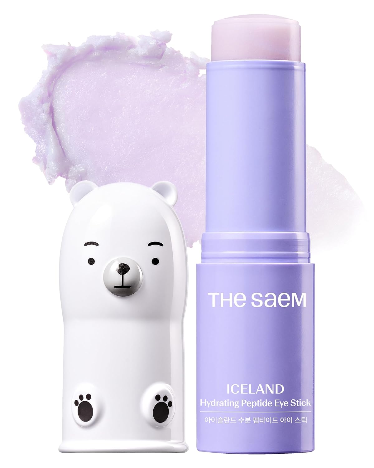 THESAEM Iceland Hydrating Peptide Eye Stick 0.38 oz - Elasticity, Cooling, Moisturizing Eye Balm for Loose Skin – Under Eye Treatment - Balm to Smooth Skin Texture - Daisy Flower Scent