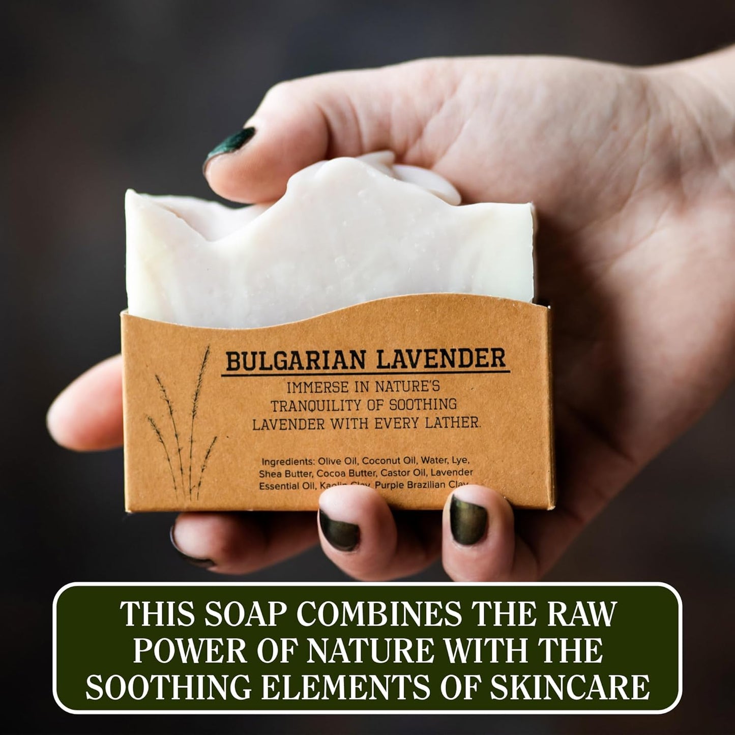 CompassSoap Bulgarian Lavender | Natural Bar Soap for Men & Women | Body & Face Soap Bar for Women and Men | Minimalist & Gentle Lather | Natural Bath Soap, Paraben & Phthalate Free | 5 oz, Pack of 2