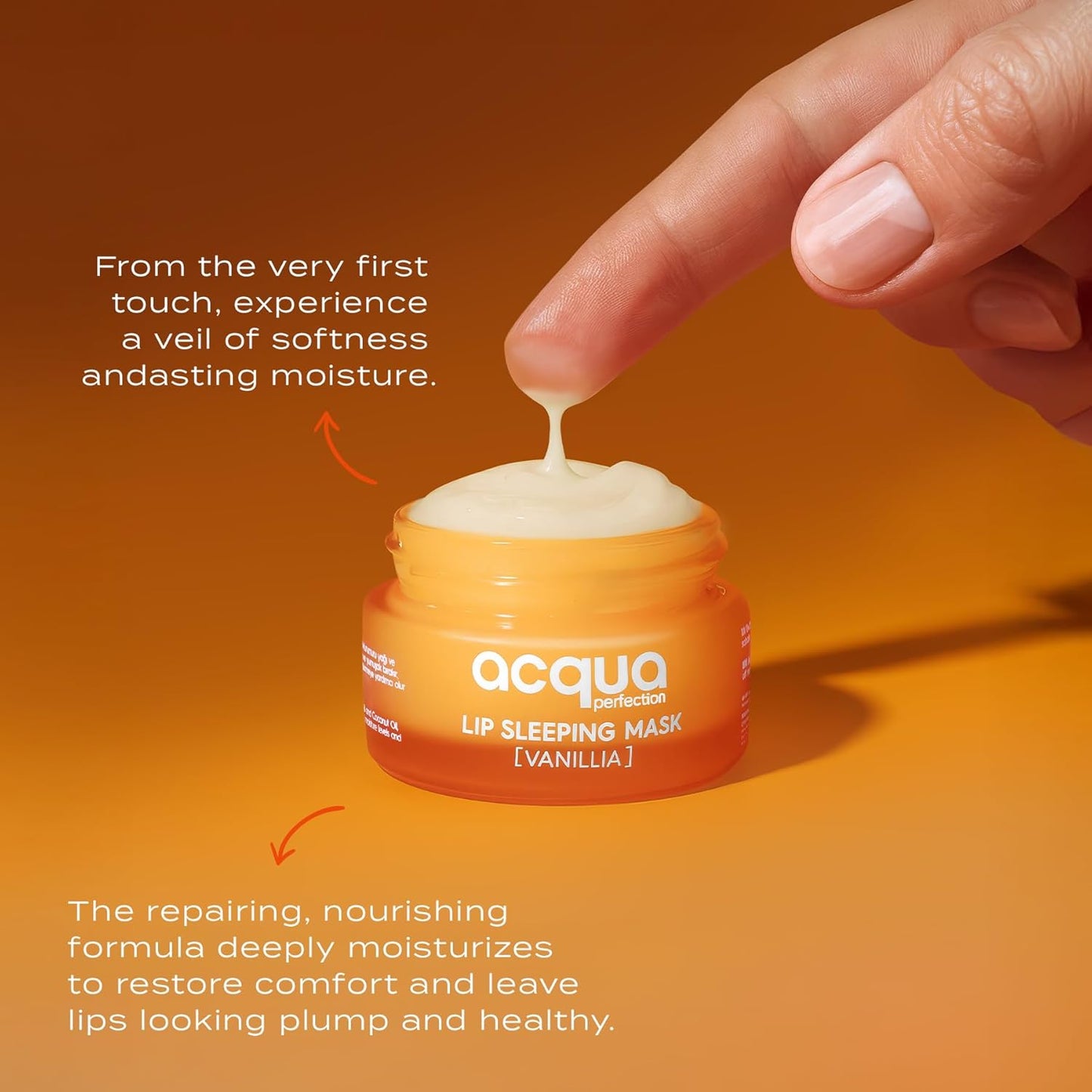 Lip Sleeping Mask – Vanilla | Overnight Hydrating Lip Treatment with Murumuru & Coconut Oil | 70 ml Natural Vegan Formula (70 ml, Vanilla)