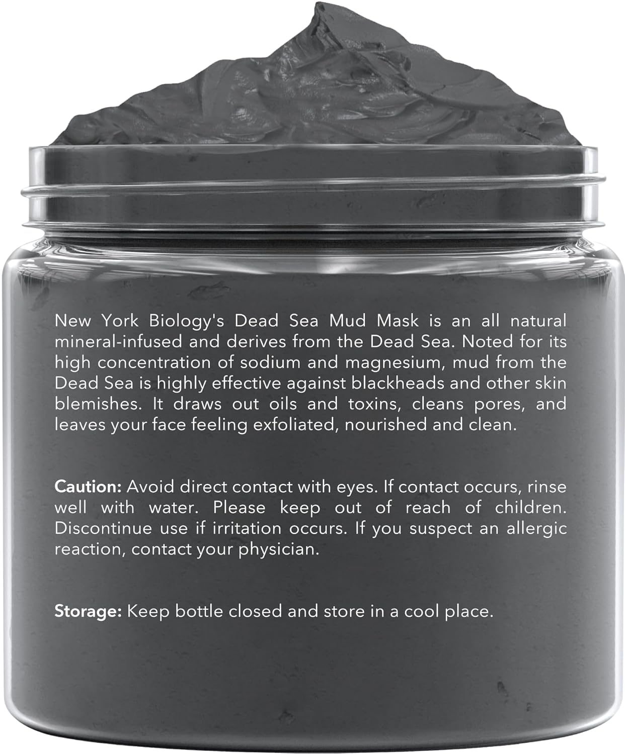New York Biology Dead Sea Mud Mask for Face and Body | with Eucalyptus | Spa Quality Pore Refiner for Oily Skin | Natural Skincare for Women & Men | Tighten Skin for A Healthier Complexion | 8.8 oz