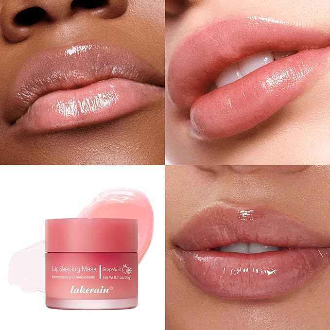 Lip Mask Sleeping,Nourish Hydrate Lip Mask,Lip Oil,Lip Balm, Lip Skin Care,Hydrating, Moisturizing Lip Lines Night Sleep Anti-chapped Lip Cream (Grapefruit)