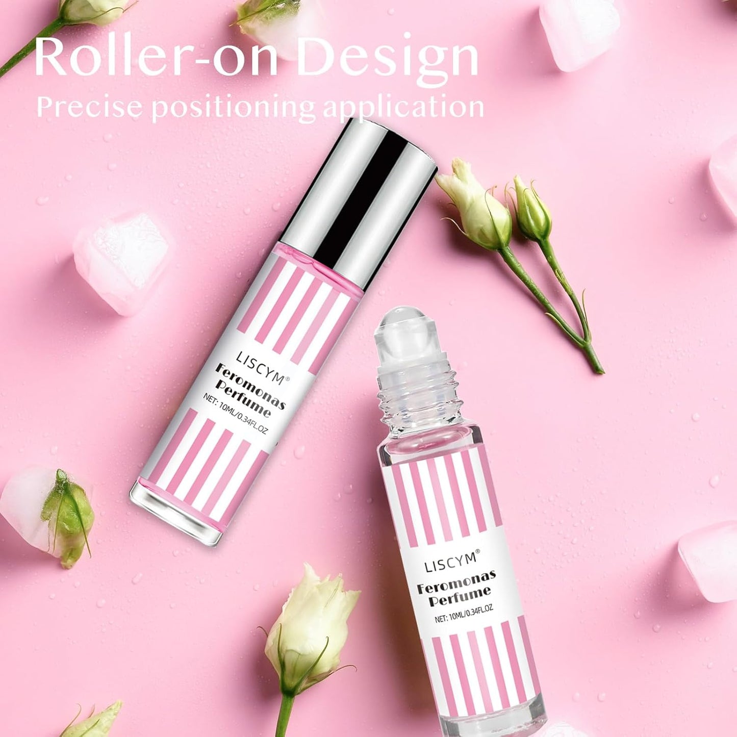 Pheromones Perfumes for Women, 10 ml Travel Size Feromonas Fragrance Oil to Attract Men, Long-Lasting, Roll-On