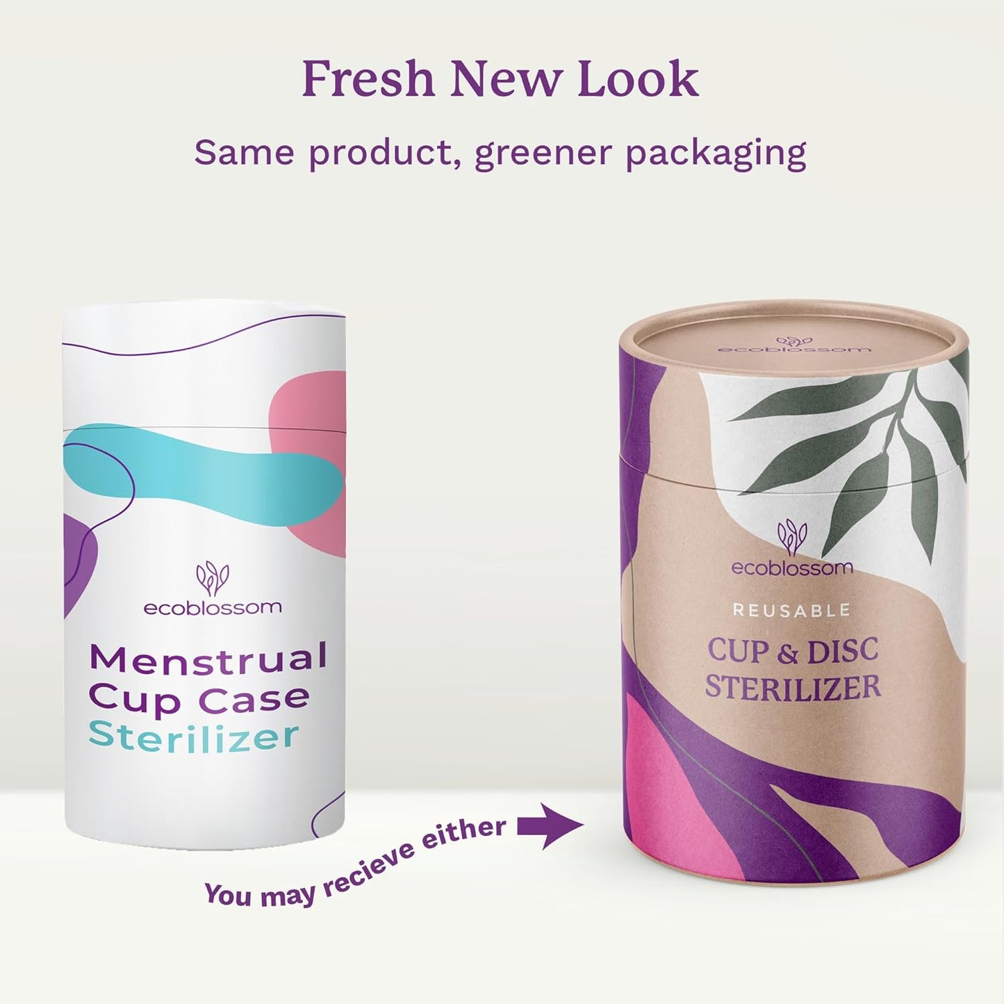 EcoBlossom Menstrual Cup Case and Sterilizer - Reusable Silicone Sterilizing Holder - Cleaner Period for You and Your Disc or Cup - Portable Cleaning Container & Microwave Steamer (Rose)