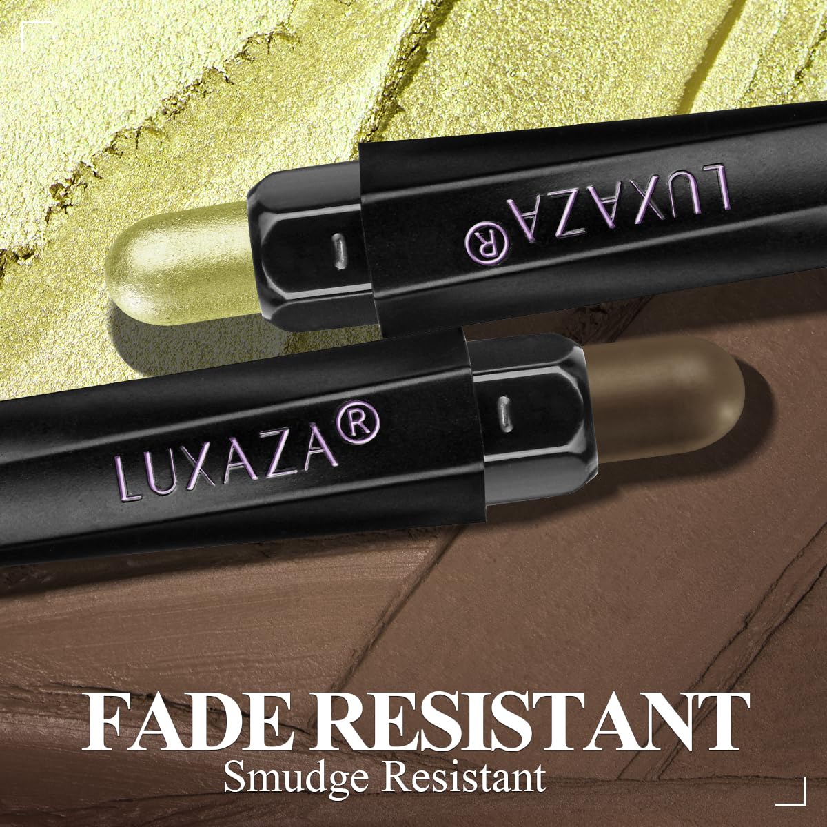 FIREFLIES LIGHT Eyeshadow Stick Makeup 6PCS Set, Green Metallic Shimmer Matte Cream Eye Shadow Eyeliner Brightener Pencil Crayon - FIREFLIES LIGHT