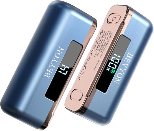 BEYYON Hand Warmers Rechargeable - Magnetic Electric Hand Warmer 2 Pack, 4 Levels Heat Up to 131℉ with LED Display, Portable Reusable Pocket Heater for Raynauds, Golf, Camping, Men, Women