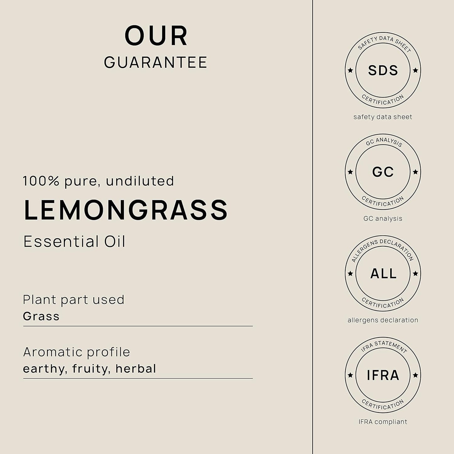 VINEVIDA Lemongrass Essential Oil - 32 oz - Undiluted - DIY Candle Scents - Bulk for Soap Making & Skin Safe