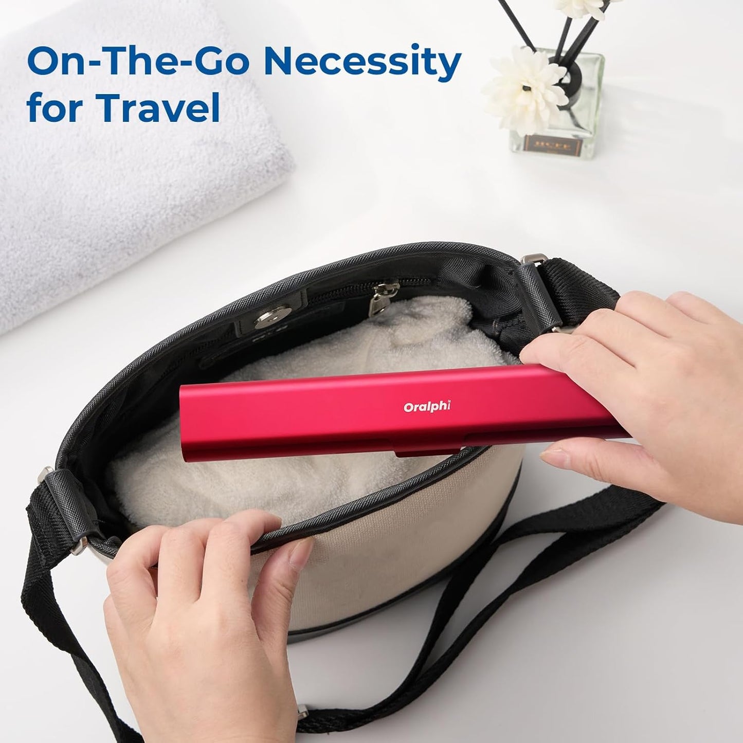 Aluminum Toothbrush Travel Case, Portable Travel Toothbrush Holder, Durable Manual Toothbrush Box Container for Traveling, Bathroom, Camping, Business Trip-Red